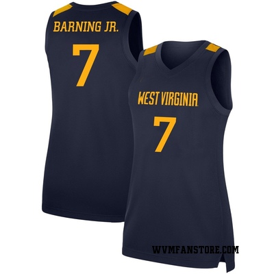 Women's Evans Barning Jr. West Virginia Mountaineers Replica Basketball Jersey - Navy
