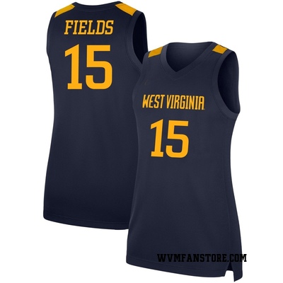 Women's Jackson Fields West Virginia Mountaineers Replica Basketball Jersey - Navy