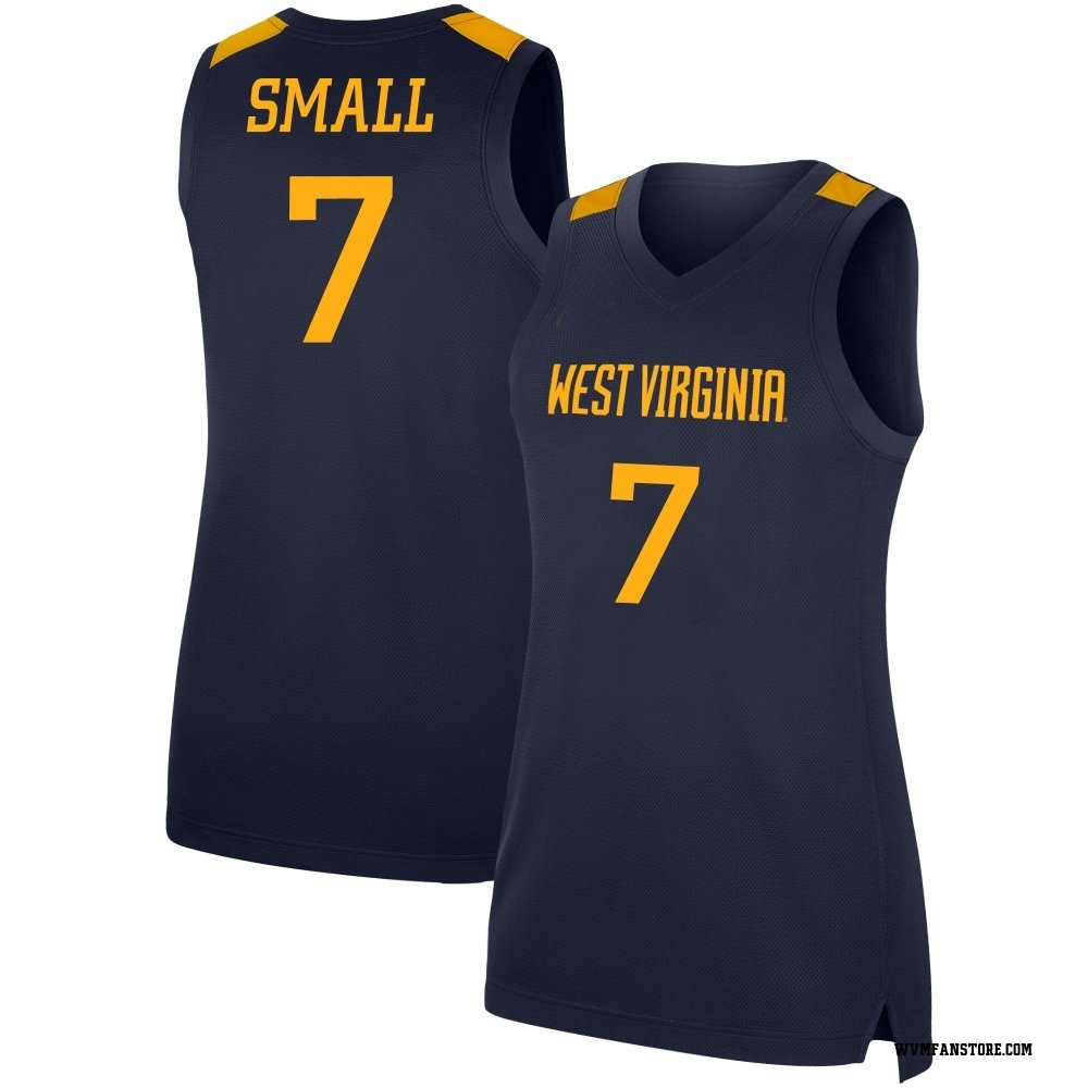 Women's Javon Small West Virginia Mountaineers Replica Basketball Jersey - Navy