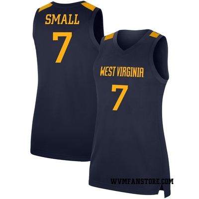 Women's Javon Small West Virginia Mountaineers Replica Basketball Jersey - Navy