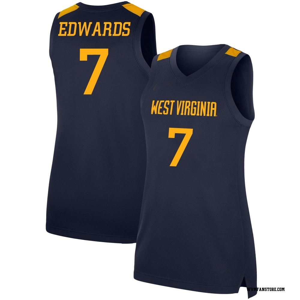 Women's Jesse Edwards West Virginia Mountaineers Replica Basketball Jersey - Navy