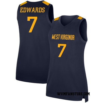 Women's Jesse Edwards West Virginia Mountaineers Replica Basketball Jersey - Navy