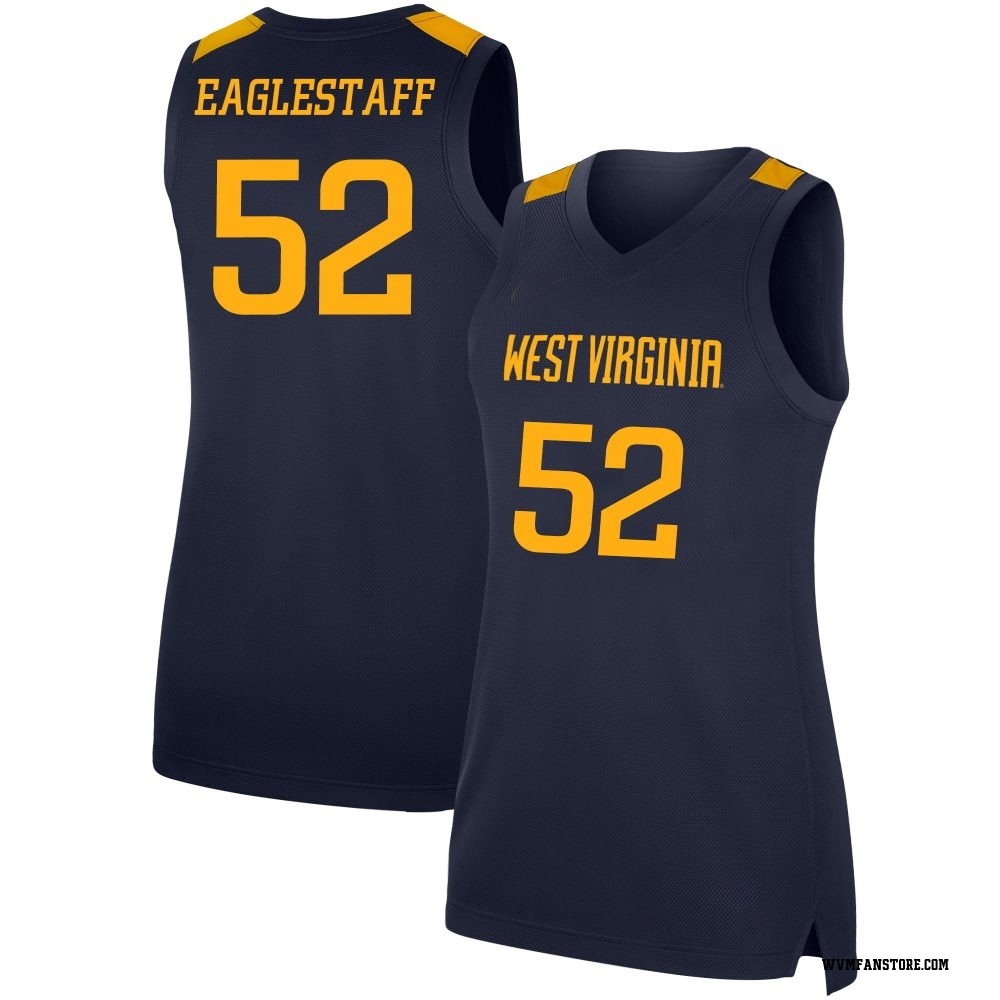 Women's Treysen Eaglestaff West Virginia Mountaineers Replica Basketball Jersey - Navy