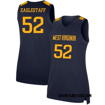 Women's Treysen Eaglestaff West Virginia Mountaineers Replica Basketball Jersey - Navy