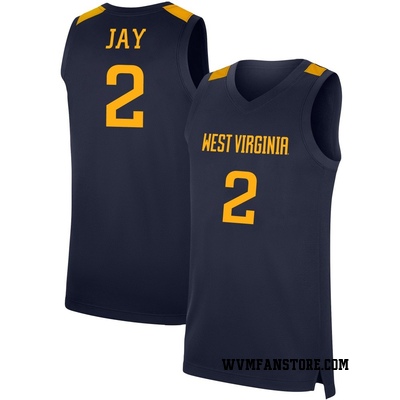 Youth Dylan Jay West Virginia Mountaineers Replica Basketball Jersey - Navy