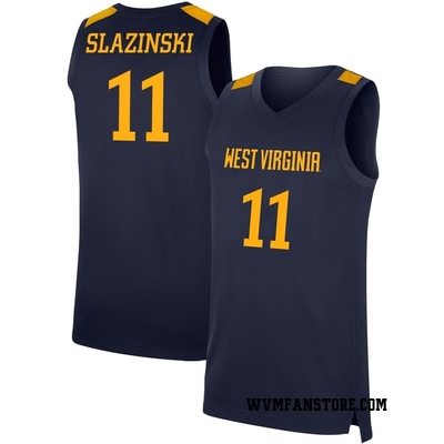Youth Quinn Slazinski West Virginia Mountaineers Replica Basketball Jersey - Navy
