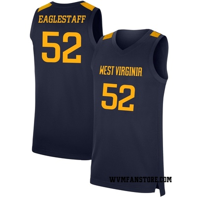 Youth Treysen Eaglestaff West Virginia Mountaineers Replica Basketball Jersey - Navy